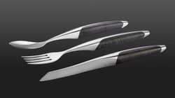 Steak knife, Steak cutlery with spoon ash