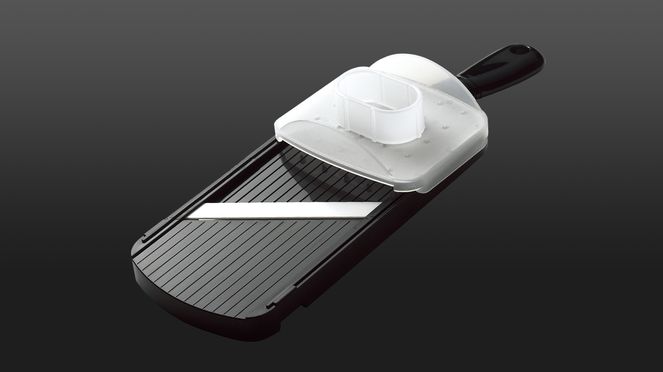 
                    Adjustable gourmet slicer with adjustable ceramic blade