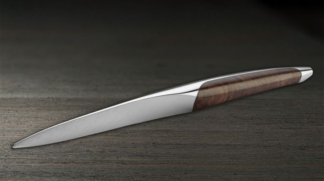 
                    sknife Tafelmesser mit Walnuss-Griff