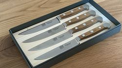 Couteaux Güde, Set de couteaux à steak en bois de chêne