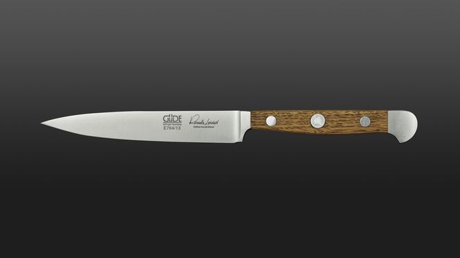 
                    Güde larding knife with particularly pointed, rust-proof blade