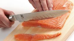 Рыба и морепродукты, Нож для нарезки с двояковогнутой заточкой