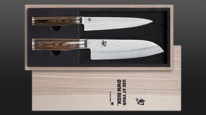 
                    Set de couteaux de cuisine Tim Mälzer dans boîte cadeau en bois