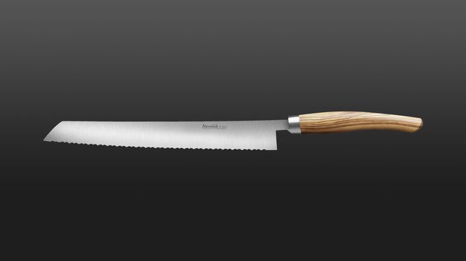 
                    Couteau à pain Nesmuk Soul avec manche en bois d'olivier