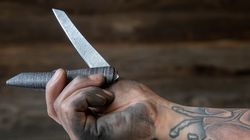 Couteau de poche: Couteau à steak à emporter, Couteau de poche damas