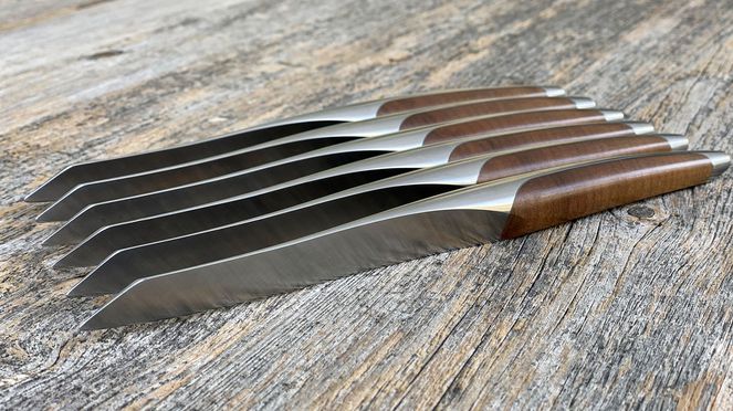 
                    Swiss knife couteau à steak set de 6 – bois stabilisé